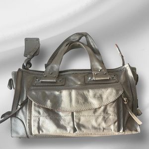 Chloe metallic beige leather tote